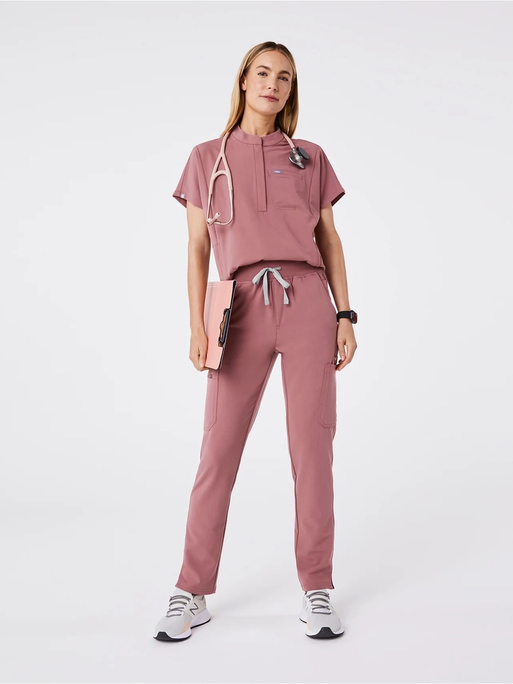Figs Women's Scrub Set in Mauve